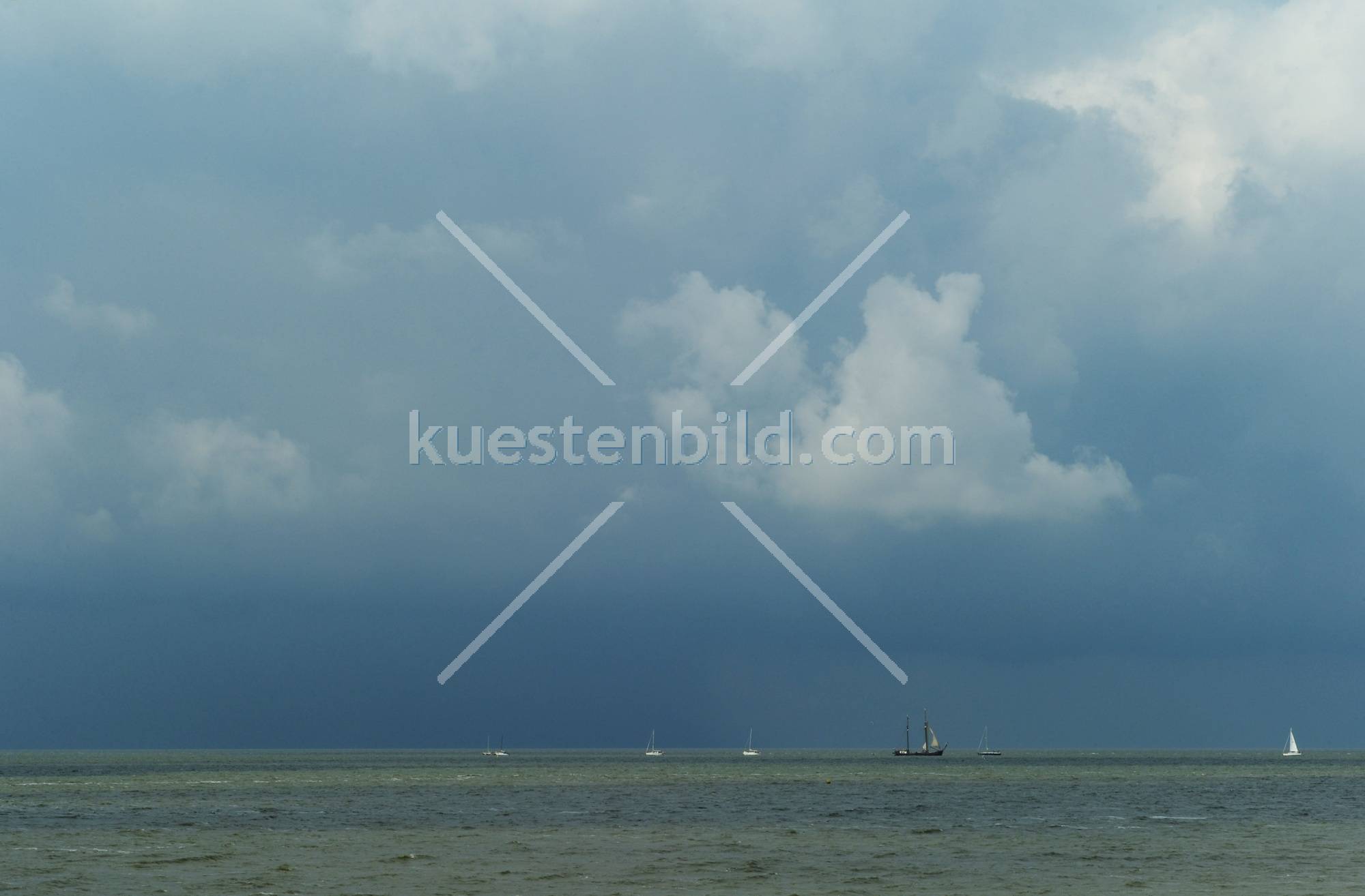 Regenfront vor Harlingen