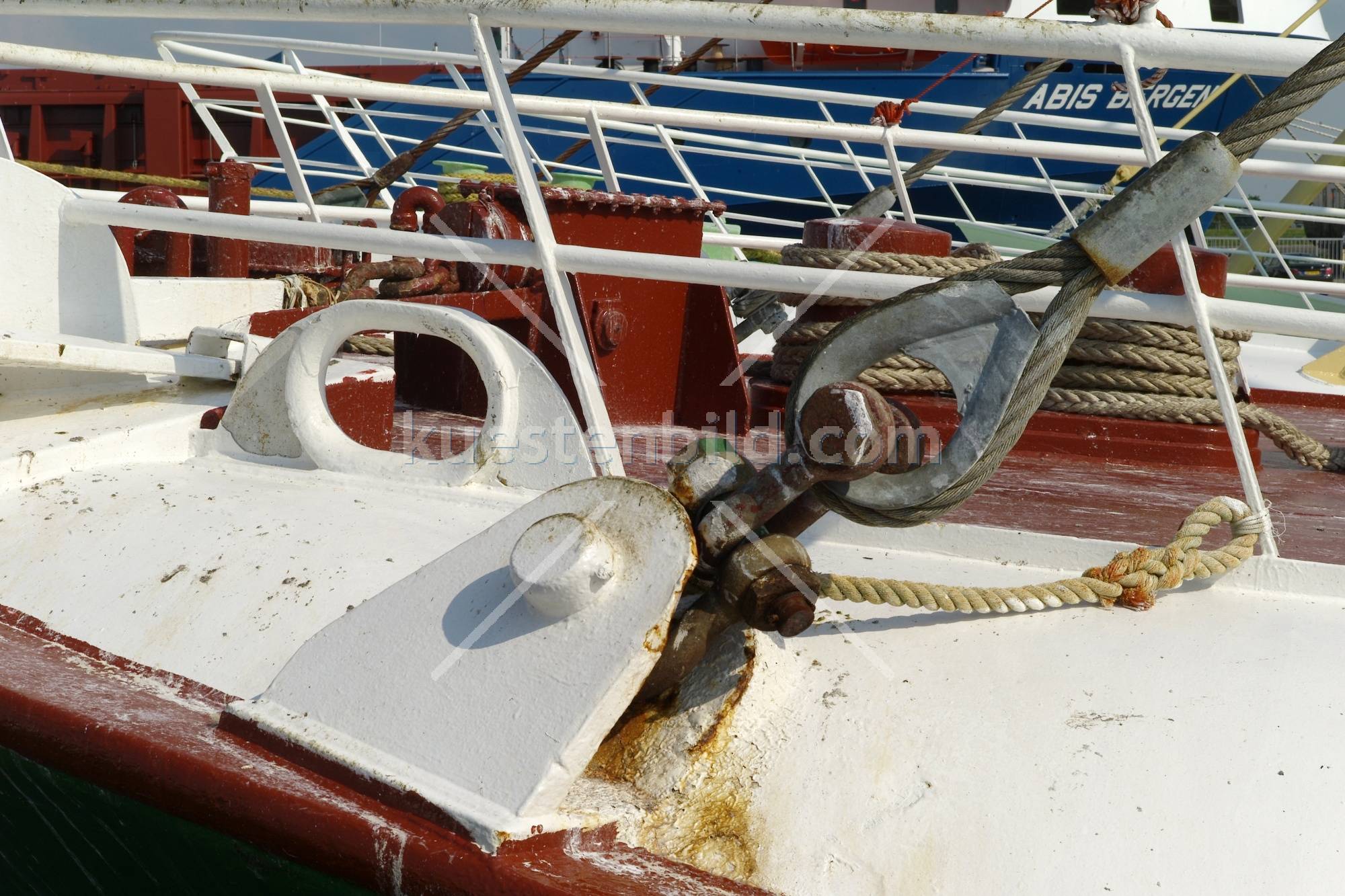 Fischtrawler, Detail an Deck