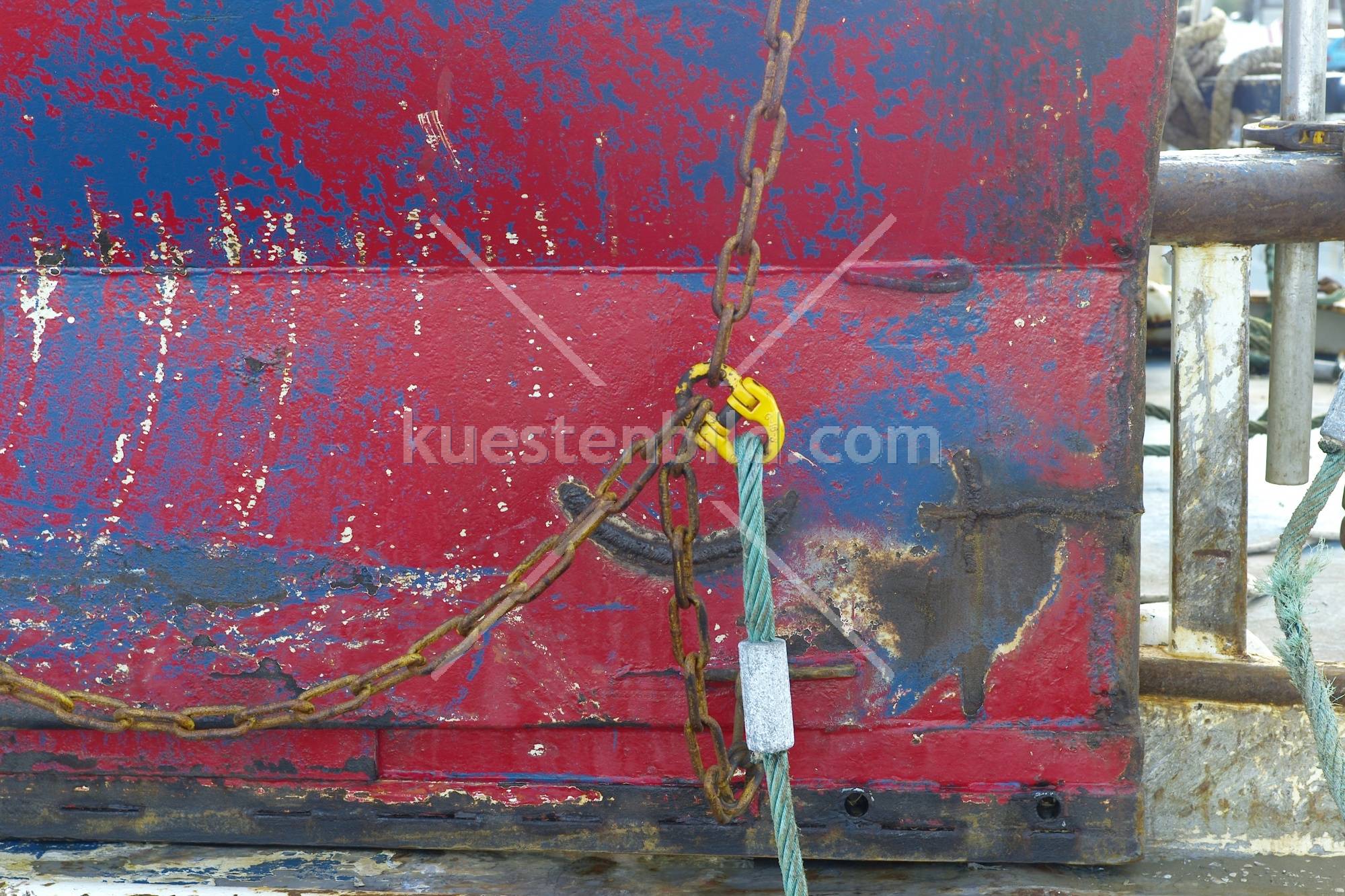Stahlplatte an Fischtrawler