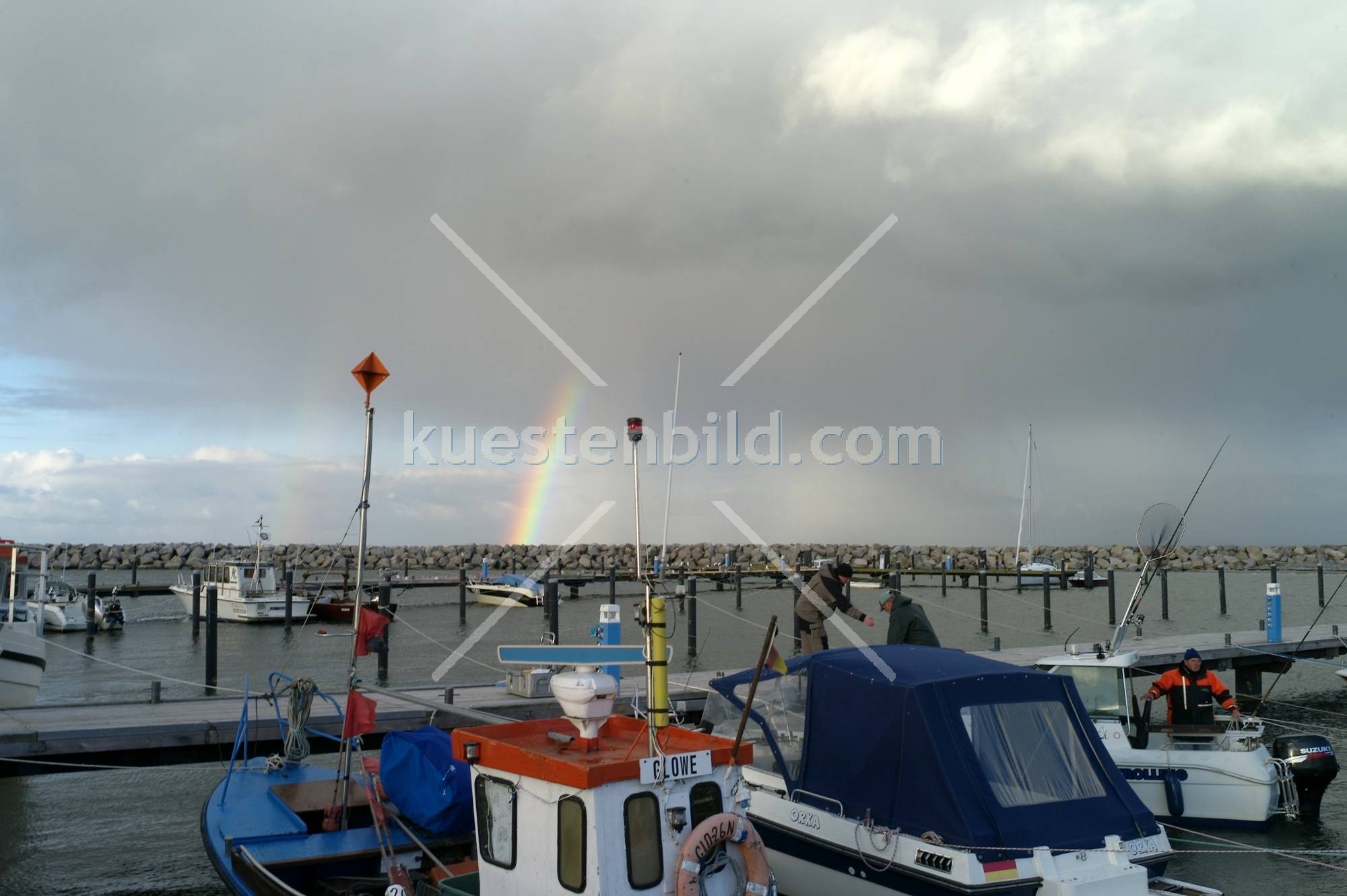 Glowe, Angler bei der Heimkehr