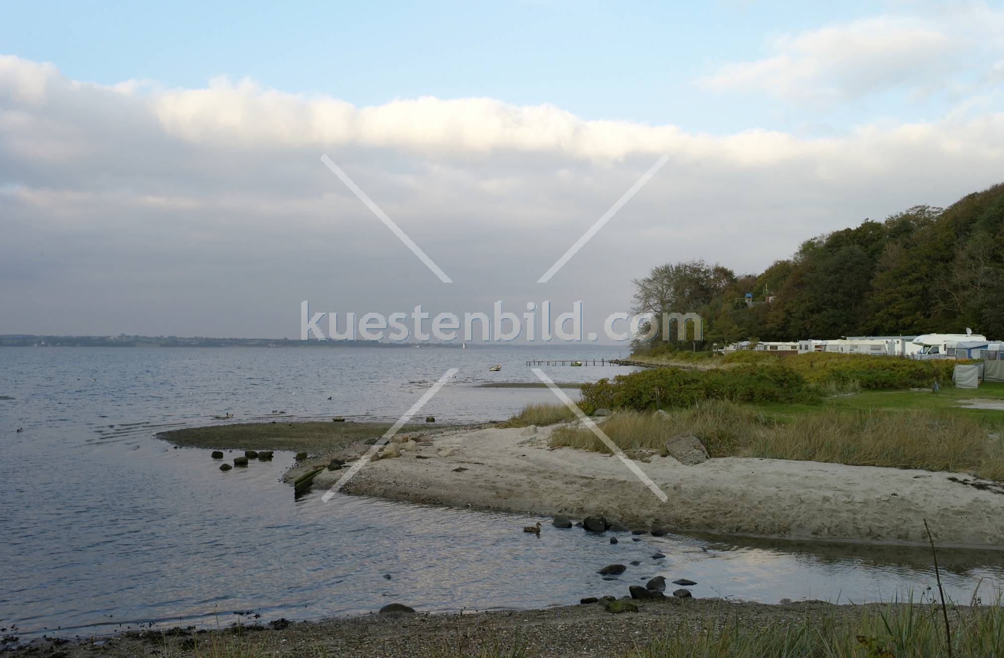 Förde, Campingplatz mit Sandstrand