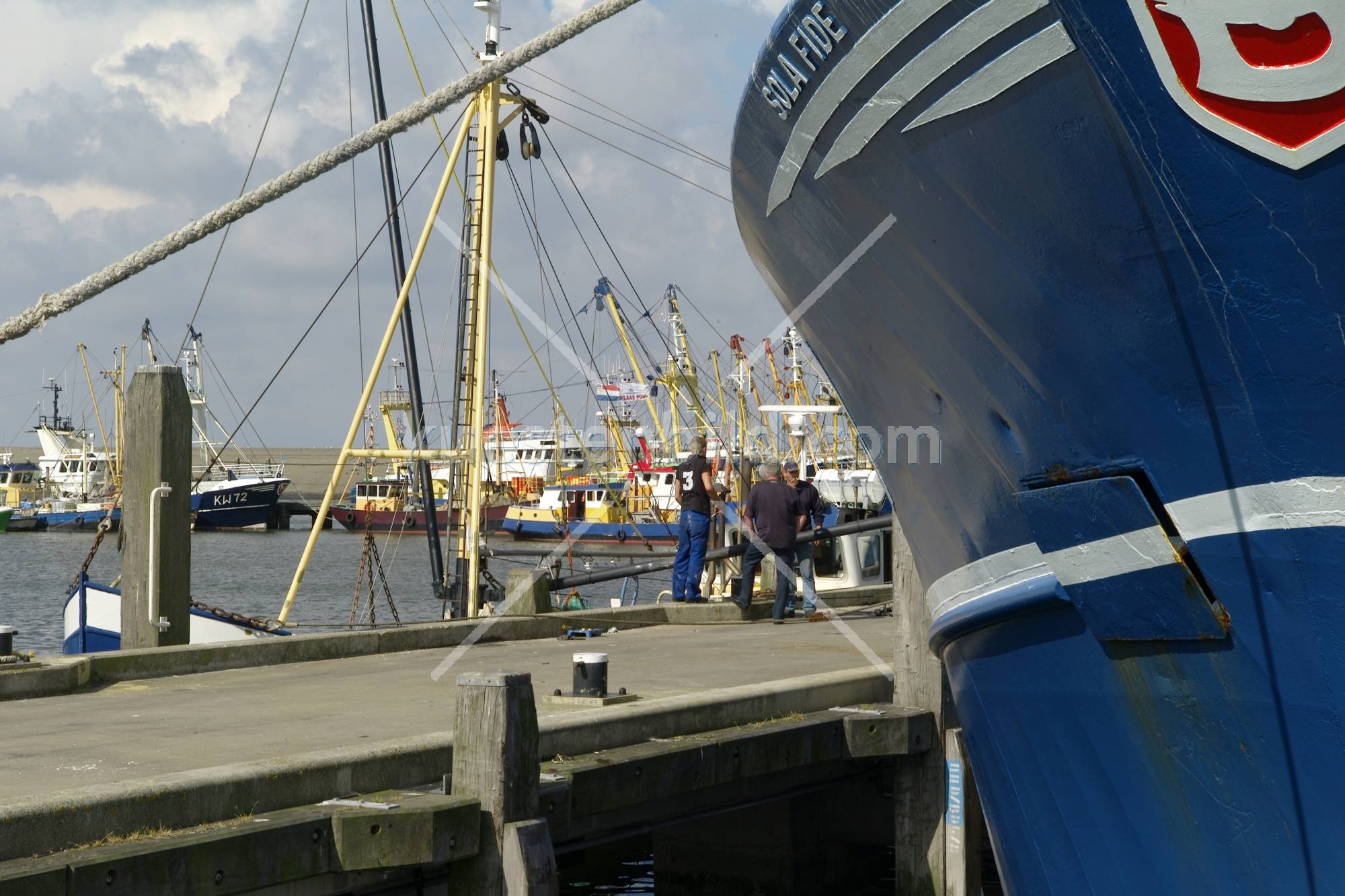 Fischereihafen, Austausch auf dem Kai