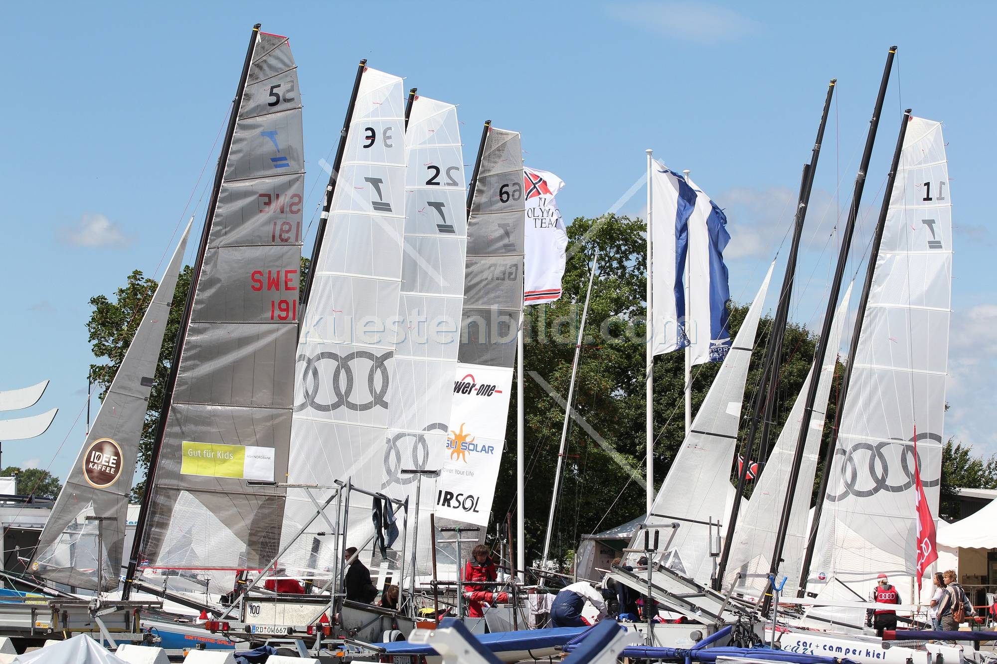 Regattaboote Olympiahafen Schilksee