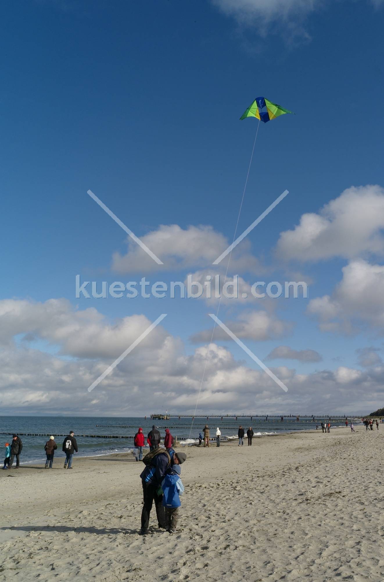 Drachen am Strand