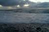 blick auf hiddensee, brandung, sturm, wellen, schaum, ostsee, rgen, 