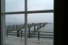 , holzfenster, holzsteg, blick aufs meer, herbststimmung, seebrcke ahlbeck, 