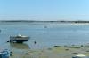 sommer, atlantik, bucht, trockenfall, boot, ebbe, morbihan, 