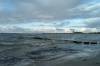 hafenturm, kaimauer, wellen, hafen glowe, rgen, ostsee, 