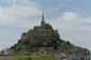 gesamtansicht mit parkplatz, mont st. michel, klosterberg, kathedrale, frankreich, kulturgut, 