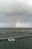 nachsaison, steganlagen, regenbogen, hafen glowe, rgen, ostsee, 