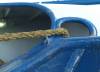 eisen, trawler, fischerei, halten, eisenbug, blau, detail, tau, 