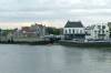 harlingen, ziehbrcke, einfahrt, schlauchboot, huserfront, 