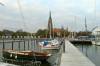 dom, bootsboxen, steg, schlei, yachten, stadthafen, schleswig, 