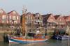 krabbenkutter, husergiebel, hafen, neuharlingersiel, nordsee, hafen, 