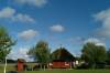 prerower strom, reetdach, rotes holzhaus, 