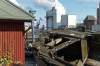 speicher, blick auf frde, holzbootwrack, gegensatz, verrottet, planken, 