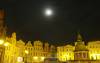 wismar, markt, nachtaufnahme, hitorisch, huser, beleuchtet, mond, 