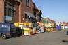 handel, bunte kisten, fischkisten, maasholm, schlei, fischereihafen, hafenmole, 