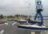 stadthafen schleswig, yachten an land, winterlager, kran, schlei, 