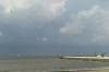 mole, dster, regenfront, segel, horizont, dunkel, wolken, hafen, 