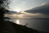 flensburger frde, uferpromenade, gegenlicht, silhouetten, abendsonne, 