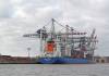 containerschiff, containerterminal, hafenstadt, hamburg, krne, verladung, 
