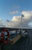 abnedlicht, rettungsring, holzsteg, hafen glowe, rgen, 