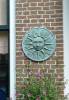 klinkerwand, metallrelief, sonne, detail, wohnkultur, friesland, 