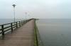 stimmungsvoll, diesig, herbst, holzbrcke, horizont, perspektive, seebrcke ahlbeck, 