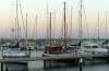 abendstimmung, liegepltze, steg, motorsegler, segelboote, sportboote, hafe, 