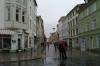 passanten, altstadt, huserzeilen, regen, stralsund, 