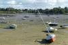 atlantik, bretagne, ile de brehat, bucht, boote, trockenfall, ebbe, segelboote, tidenhub, 