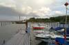 motorboote, angler, stege, regenbogen, hafen glowe, rgen, ostsee, 