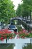 holland, gracht, typisch, idyllisch, brcke, bume, grn, sommer, blumen, 