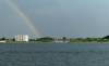 holnis, schausende, flensburger frde, hochhaus, regenbogen, club nautic, hafen, segelboote, 