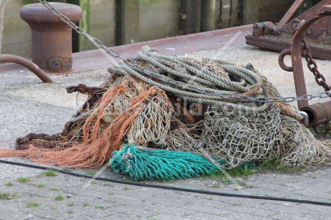 Fischernetz mit Leinen