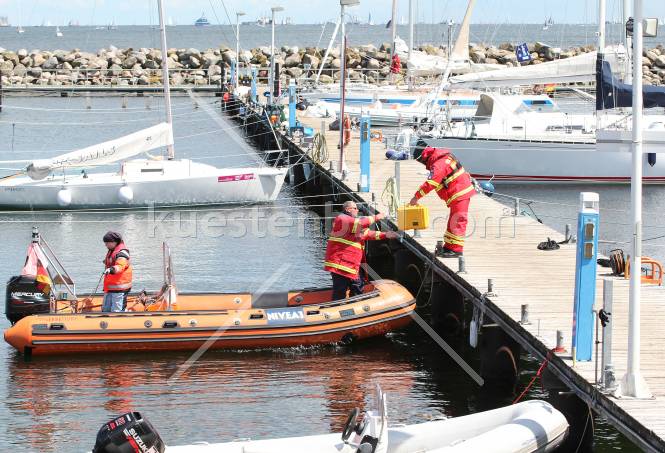 Rettungsboot vor dem Auslaufen