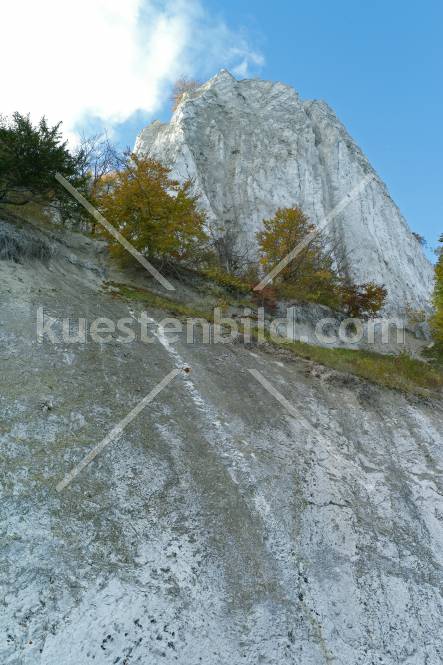 Kreidekste, Blick vom Strand auf Kreidefelsen