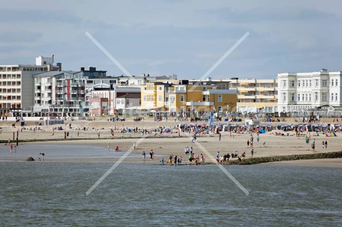 Strandabschnitt mit Hotels